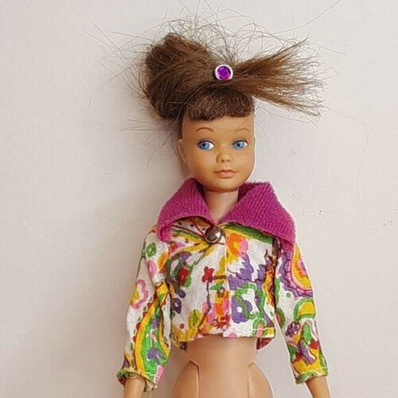 Vintage Child/Teen Fashion Doll Paisley Purple Jacket Clone? Tutti/Stacie sized - Picture 2 of 5